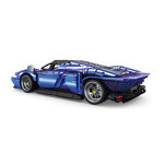 KUYU MOXING KY7071 Plated Purple Ferrari SP3 Super Car