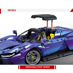 KUYU MOXING KY7071 Plated Purple Ferrari SP3 Super Car