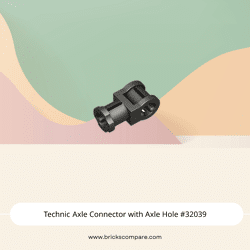 Technic Axle Connector with Axle Hole #32039 - 316-Titanium Metallic