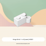 Hinge Brick 1 x 4 [Lower] #3831 - 1-White