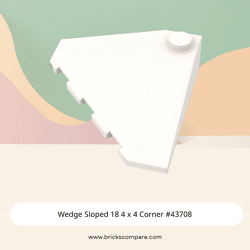 Wedge Sloped 18 4 x 4 Corner #43708  - 1-White