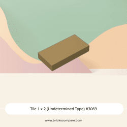 Tile 1 x 2 (Undetermined Type) #3069 - 138-Dark Tan