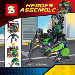 SY SY248A Black Panther&#39;s evil mech and Hulk&#39;s electric switch armor