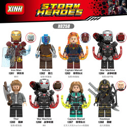XINH 1261 Avengers 4: 8 minifigure suits