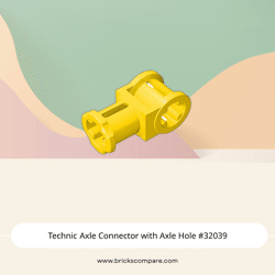 Technic Axle Connector with Axle Hole #32039 - 24-Yellow