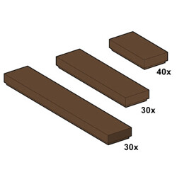 Lego 10046 Brown glossy brick