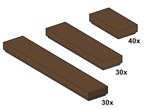 Lego 10046 Brown glossy brick