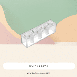 Brick 1 x 4 #3010 - 40-Trans-Clear