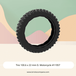 Tire 100.6 x 22 mm D. Motorcycle #11957 - 26-Black