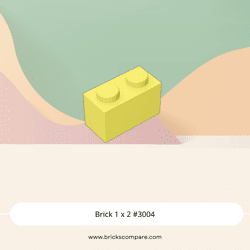 Brick 1 x 2 #3004 - 226-Bright Light Yellow