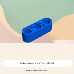 Technic Beam 1 x 3 Thick #32523 - 23-Blue
