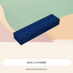 Brick 2 x 8 #93888 - 140-Dark Blue