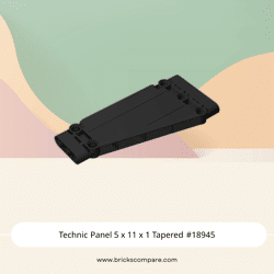 Technic Panel 5 x 11 x 1 Tapered #18945 - 26-Black