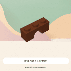 Brick Arch 1 x 3 #4490 - 192-Reddish Brown