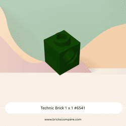 Technic Brick 1 x 1 #6541 - 141-Dark Green