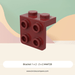 Bracket 1 x 2 - 2 x 2 #44728  - 154-Dark Red