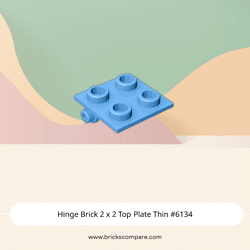 Hinge Brick 2 x 2 Top Plate Thin #6134  - 102-Medium Blue
