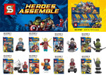 SY SY687-3 8 minifigures Captain America, Iron Man, Thor, Hulk, Spiderman, Doctor Strange, Star Lord, Black Widow