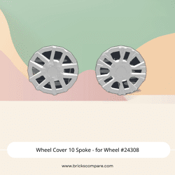 Wheel Cover 10 Spoke  - for Wheel #24308 - 1-White