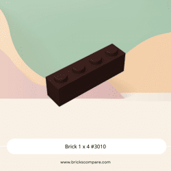 Brick 1 x 4 #3010 - 308-Dark Brown