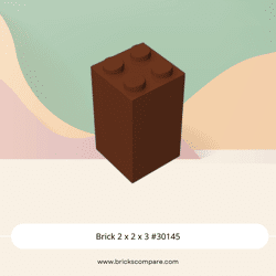 Brick 2 x 2 x 3 #30145 - 192-Reddish Brown