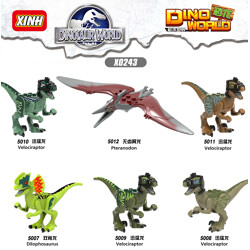 XINH X0243 6 Minifigures: Dinosaurs