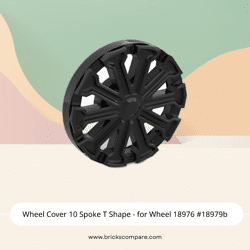 Wheel Cover 10 Spoke T Shape - for Wheel 18976 #18979b - 26-Black