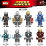 XINH 1223 Iron Man Minifigure 8 Mark 35Super HeroesMark25 Fulian 4 Iron Man Battle Armor