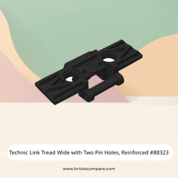 Technic Link Tread Wide with Two Pin Holes, Reinforced #88323  - 26-Black