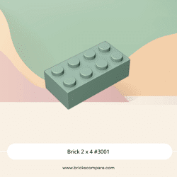 Brick 2 x 4 #3001 - 151-Sand Green