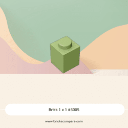 Brick 1 x 1 #3005 - 330-Olive Green
