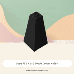 Slope 75 2 x 2 x 3 Double Convex #3685 - 26-Black