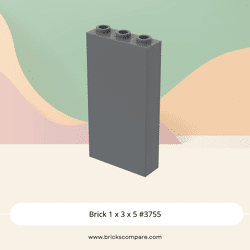Brick 1 x 3 x 5 #3755 - 199-Dark Bluish Gray