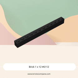 Brick 1 x 12 #6112 - 26-Black