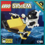 Lego 1806 Deep Sea Soldiers: Underwater World: Underwater Moto, Seahawk Diving Machine