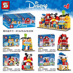 SY SY6800D Disney Street View Building 4 high-flying beach tool stores, Minnie jewelry store, Mickey Game House, Donald Duck Bar