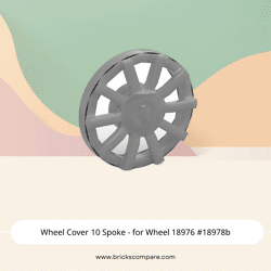 Wheel Cover 10 Spoke - for Wheel 18976 #18978b - 315-Flat Silver
