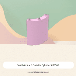 Panel 4 x 4 x 6 Quarter Cylinder #30562  - 222-Bright Pink