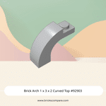 Brick Arch 1 x 3 x 2 Curved Top #92903 - 194-Light Bluish Gray