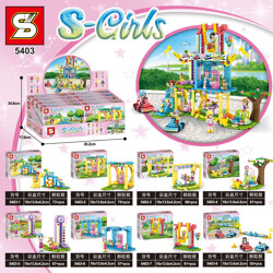 SY 5403-7 Playground 8 slides, swings, drinks, trees, sledgehammers, claw machines, swings, bumper cars