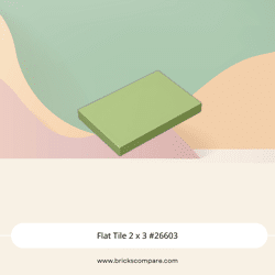 Flat Tile 2 x 3 #26603 - 330-Olive Green
