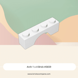 Arch 1 x 4 Brick #3659 - 1-White