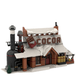 MOC-162963 Winter Village-Chocolate Factory Snowy Christmas Street Building Blocks