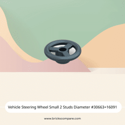 Vehicle Steering Wheel Small 2 Studs Diameter #30663+16091 - 316-Titanium Metallic