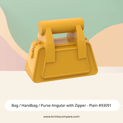 Bag / Handbag / Purse Angular with Zipper - Plain #93091  - 191-Bright Light Orange