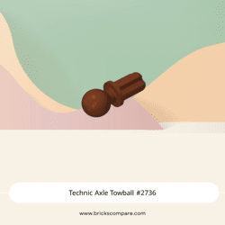 Technic Axle Towball #2736 - 192-Reddish Brown