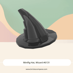 Minifig Hat, Wizard #6131 - 26-Black