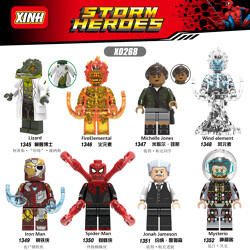 XINH 1345 8 minifigures: Spiderman