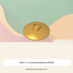 Dish 2 x 2 Inverted (Radar) #4740 - 297-Pearl Gold