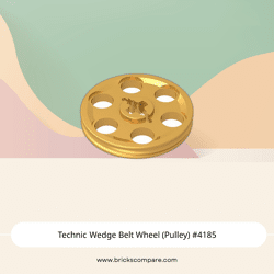 Technic Wedge Belt Wheel (Pulley) #4185 - 297-Pearl Gold